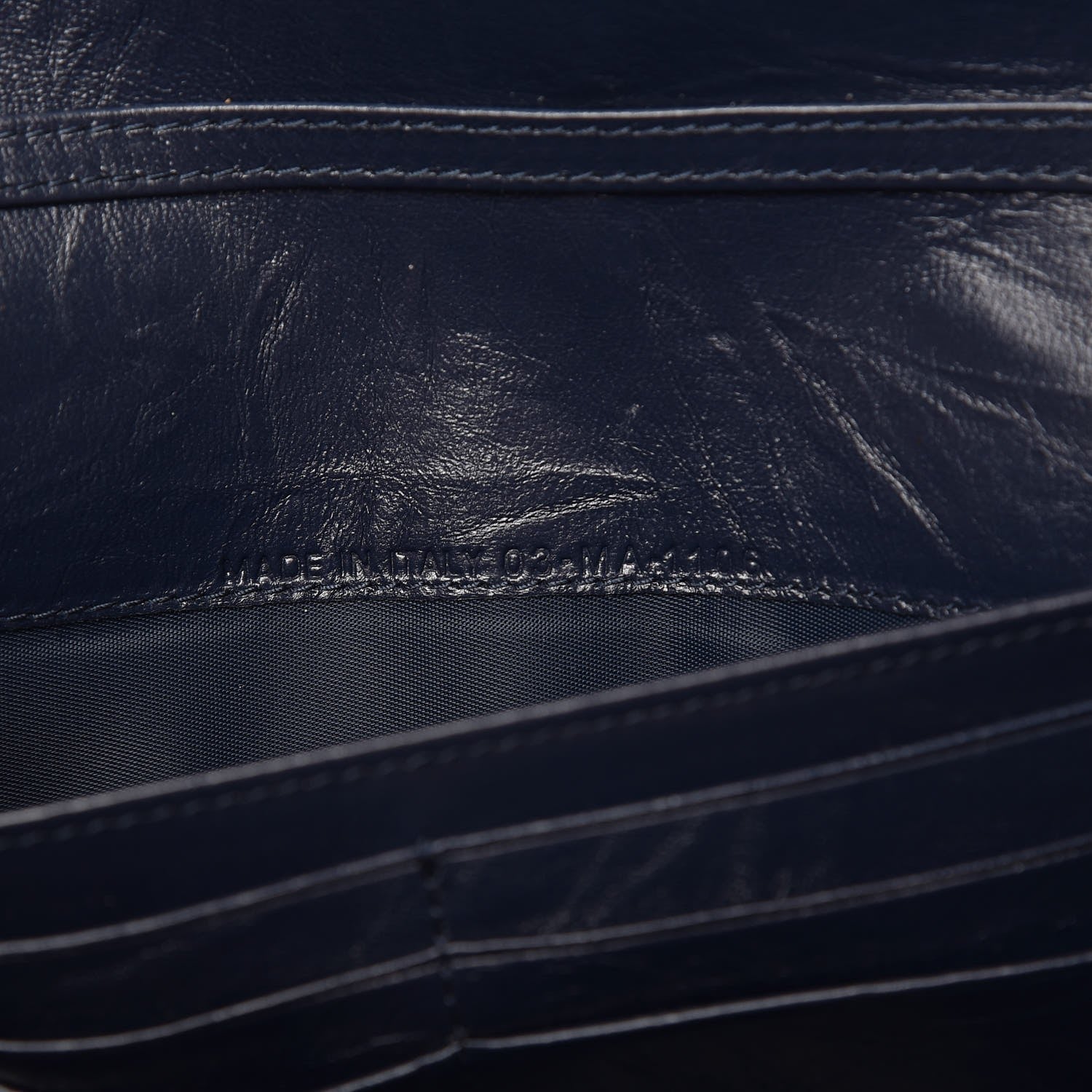 Christian Dior Lambskin Diorama Croisiere Wallet Dark Marine 7 of 10