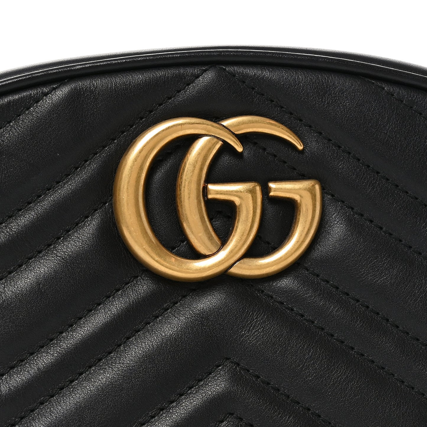 Calfskin Matelasse GG Marmont Belt Bag Black