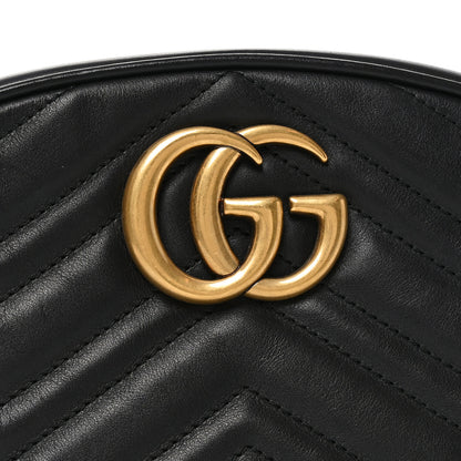 Gucci Calfskin Matelasse GG Marmont Belt Bag Black 8 of 10