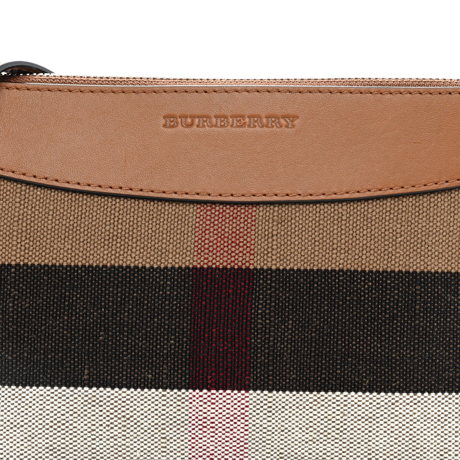Burberry House Check Derby Peyton Crossbody Clutch Bag Tan 9 of 11