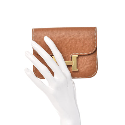 Hermes Epsom Constance Slim Wallet Gold 2 of 8