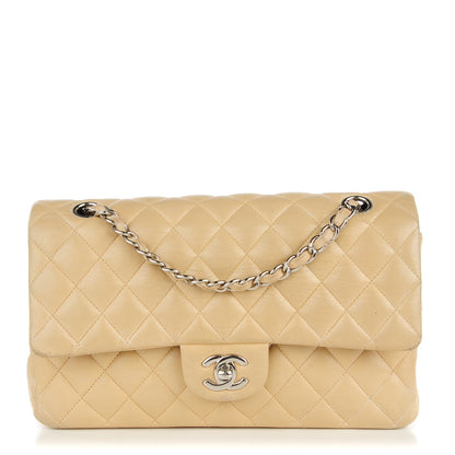 Chanel Lambskin Quilted Medium Double Flap Beige 1 of 15