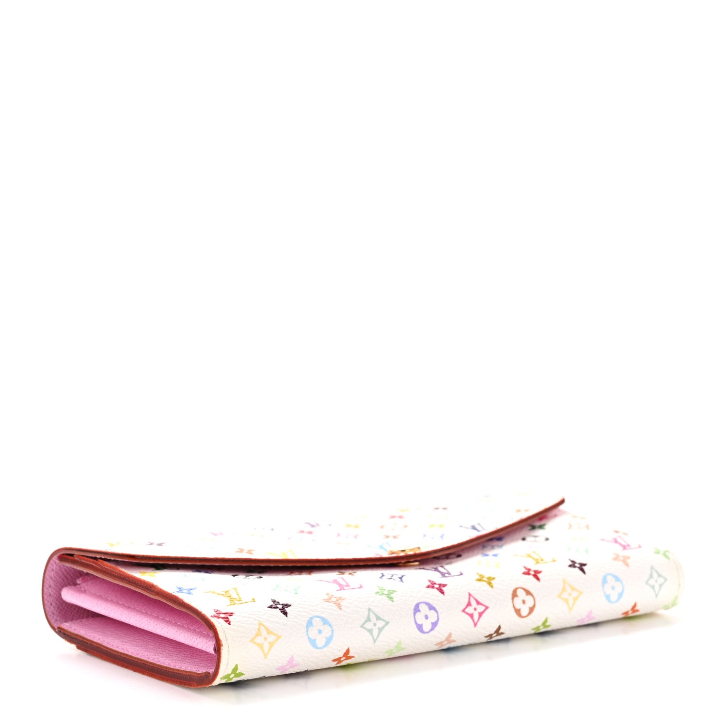 Louis Vuitton Monogram Multicolor Sarah Wallet NM White Litchi 4 of 8