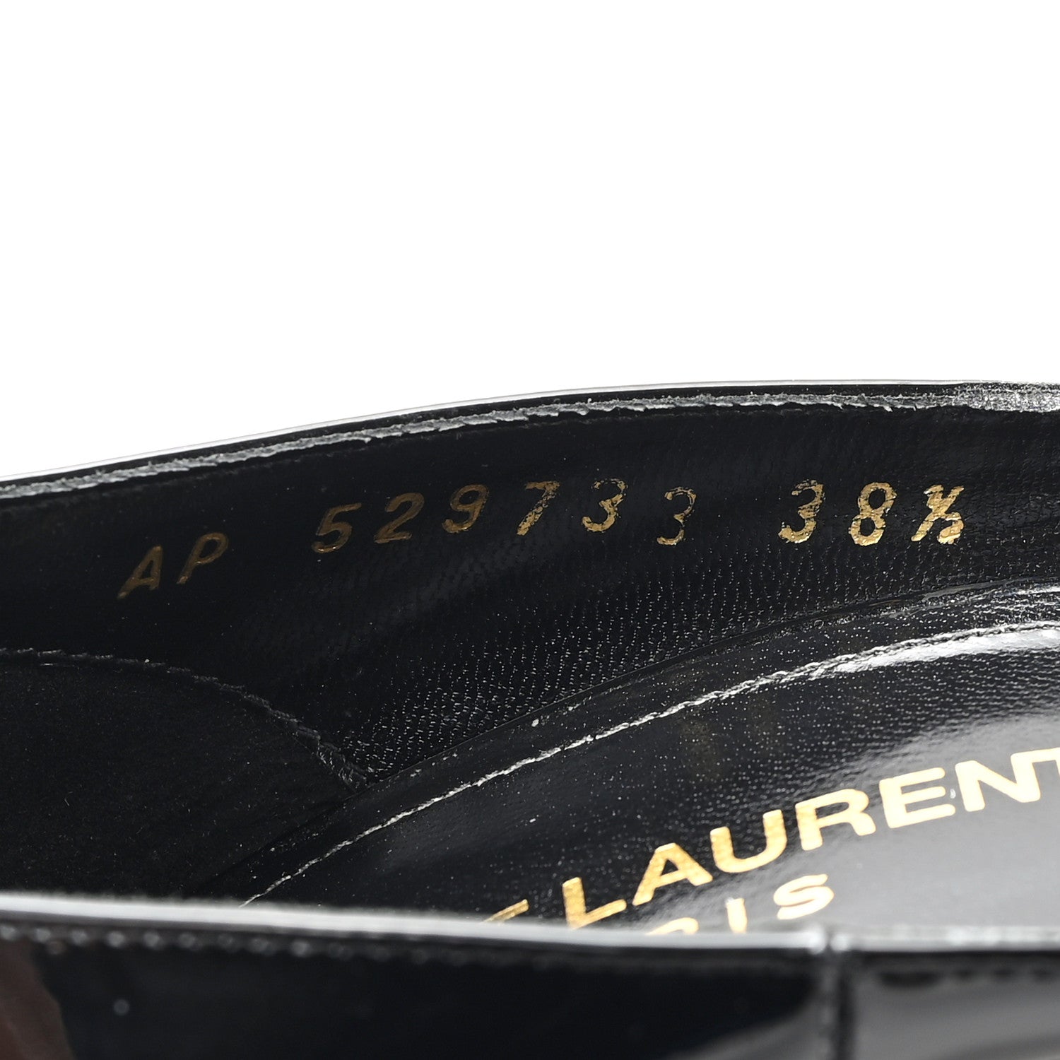 Saint Laurent Patent Calfskin Zoe 105 Pump 38.5 Black 9 of 10