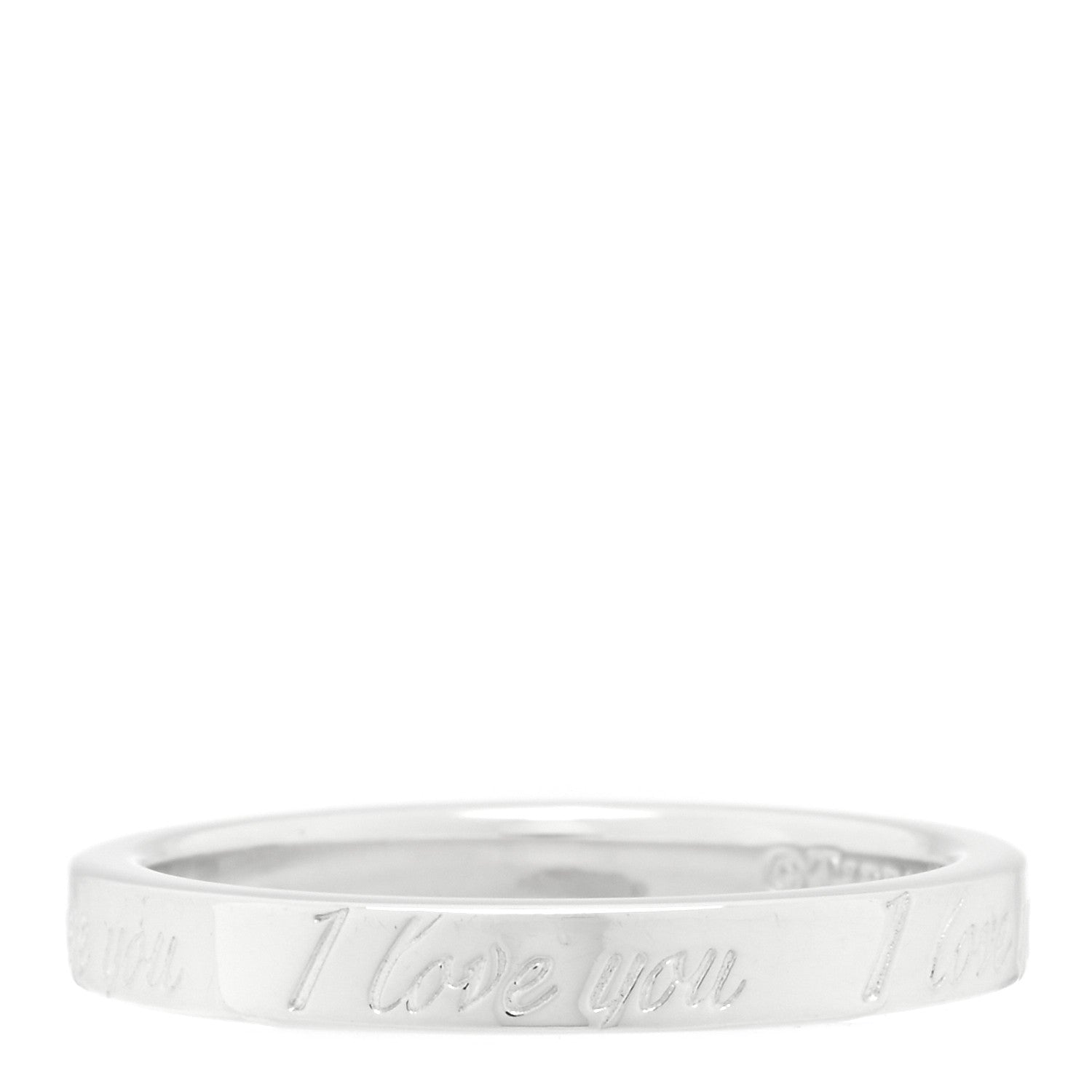 Tiffany Sterling Silver I Love You Band Ring 51 5.75 1 of 4