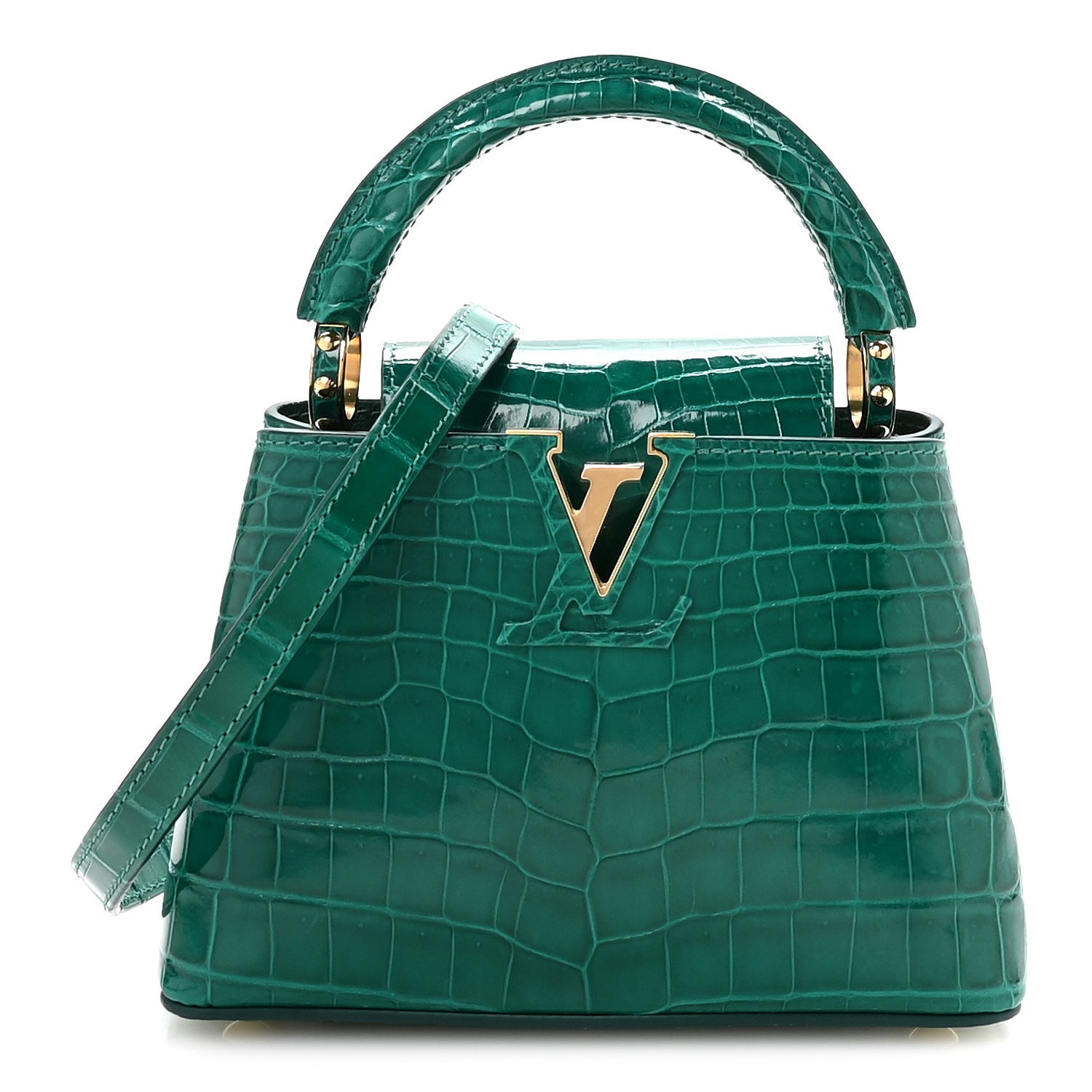 Louis Vuitton Crocodile Mini Capucines Emeraude 1 of 9