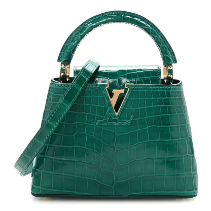 Louis Vuitton Crocodile Mini Capucines Emeraude 1 of 9