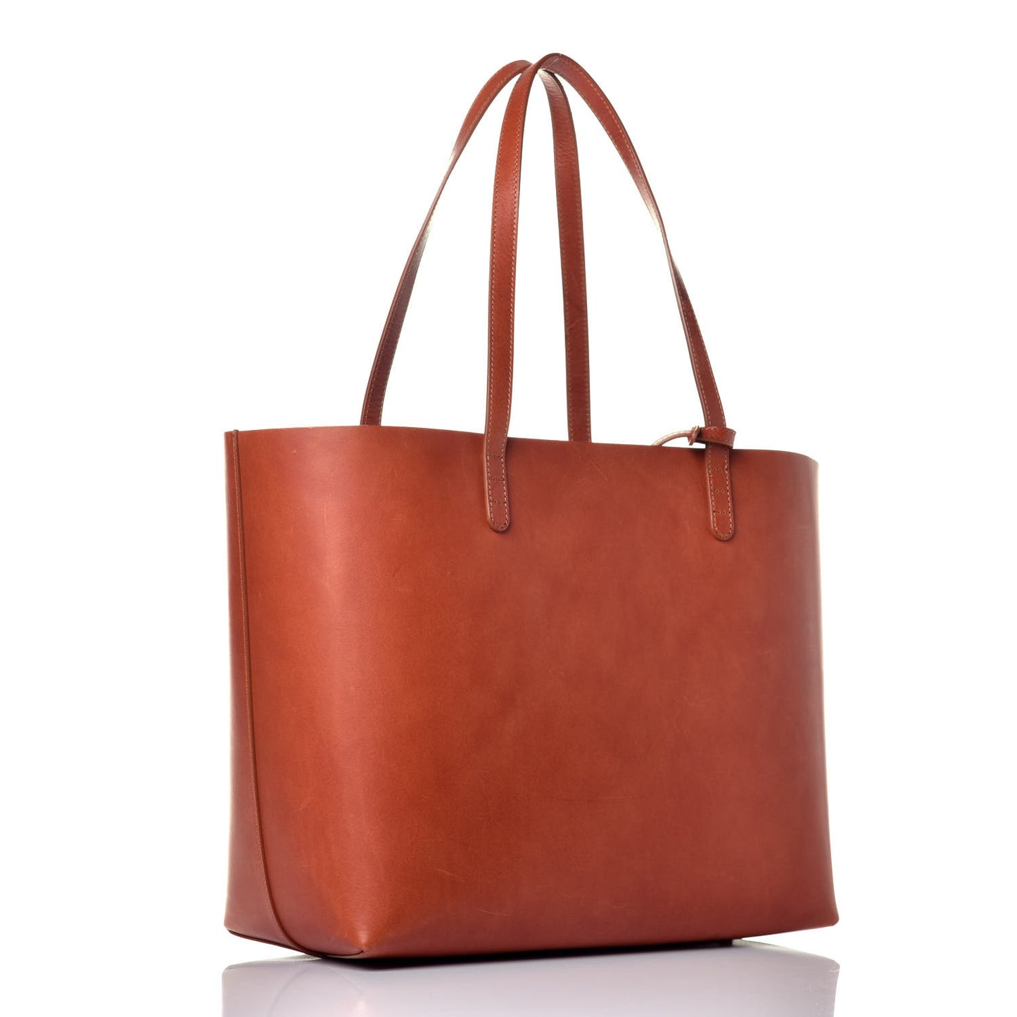 Calfskin Large Shopping Tote Brandy Avion