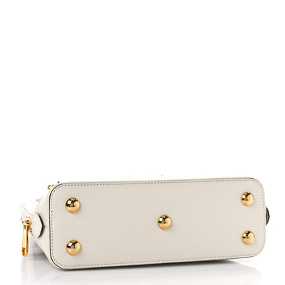 Gucci GG Supreme Monogram Azalea Calfskin Small Horsebit 1955 Top Handle Bag Beige Ebony Mystic White 4 of 9