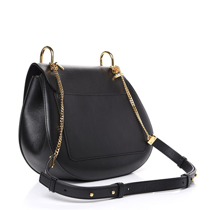 Chloe Suede Smooth Calfskin Drew Shoulder Bag Black 2 of 10