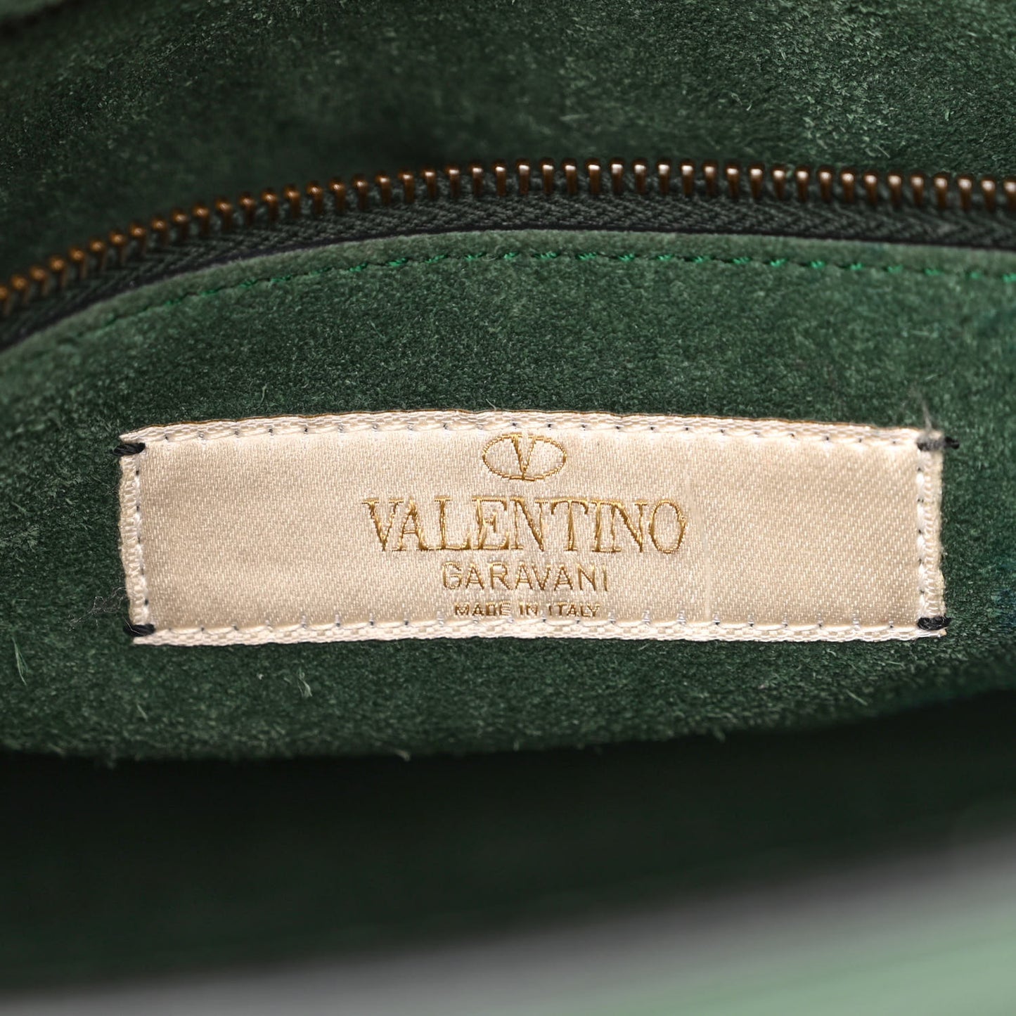 Pebbled Calfskin Beaded Medium My Rockstud Frame Bag Green
