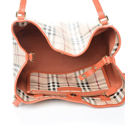 Burberry Haymarket Check Small Canterbury Tote Orange 5 of 8