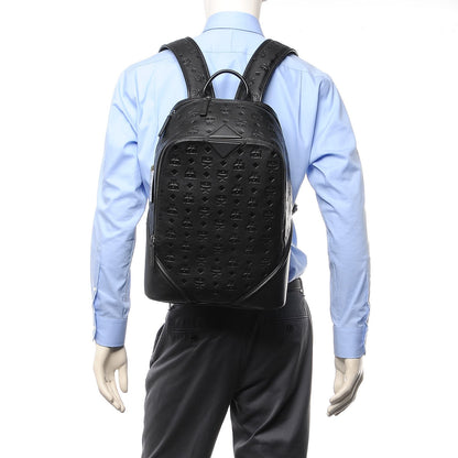 MCM Calfskin Ottomar Monogram Duke Backpack Black 2 of 6