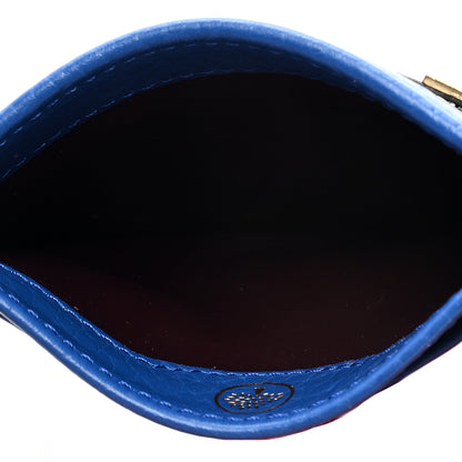 Mulberry Classic Grain Zipped Credit Card Slip Blue 5 of 6