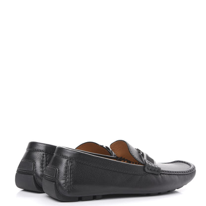 Louis Vuitton Grained Calfskin Monte Carlo Car Shoe Moccasin Loafers 8 Black 4 of 8