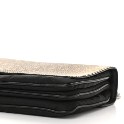 Prada Lizard Tessuto Nylon Chain Shoulder Bag Black 8 of 8