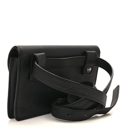 Christian Dior Ultra Matte Calfskin Saddle Belt Clutch Black 3 of 9