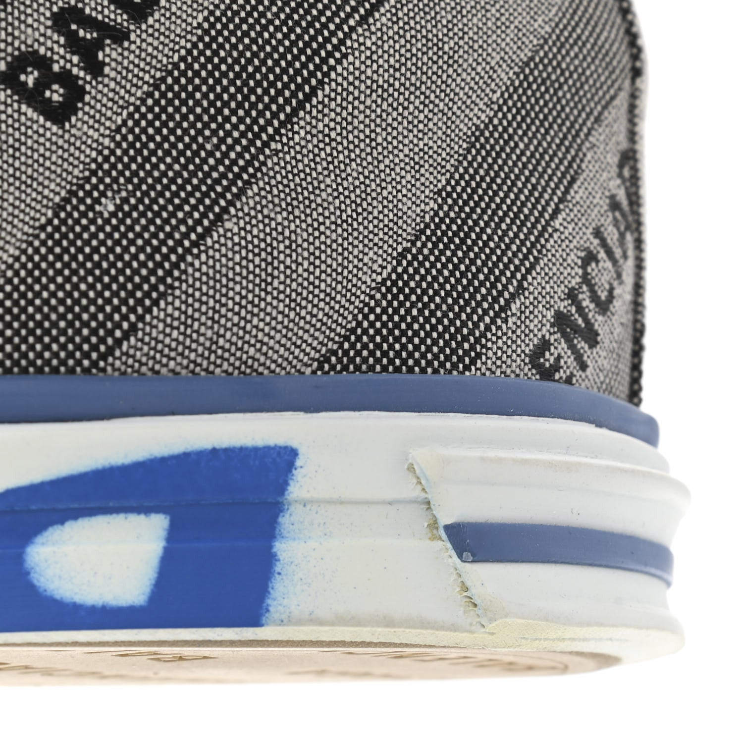 Balenciaga Canvas Jacquard Diagonal Allover Logo Womens Match Graffiti Sneakers 40 Grey 9 of 14
