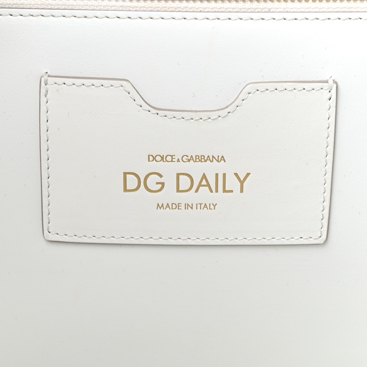 Calfskin Medium DG Daily Shopper Tote Black White