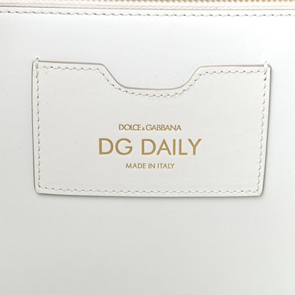Dolce & Gabbana Calfskin Medium DG Daily Shopper Tote Black White 6 of 8