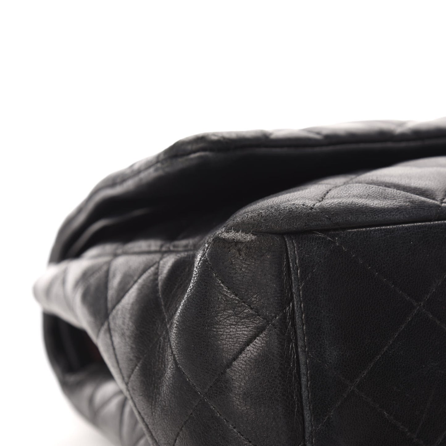 Lambskin Quilted Maxi Double Flap Black