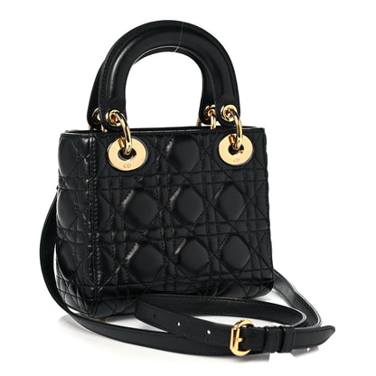 Christian Dior Lambskin Cannage Mini Lady Dior Black 3 of 16