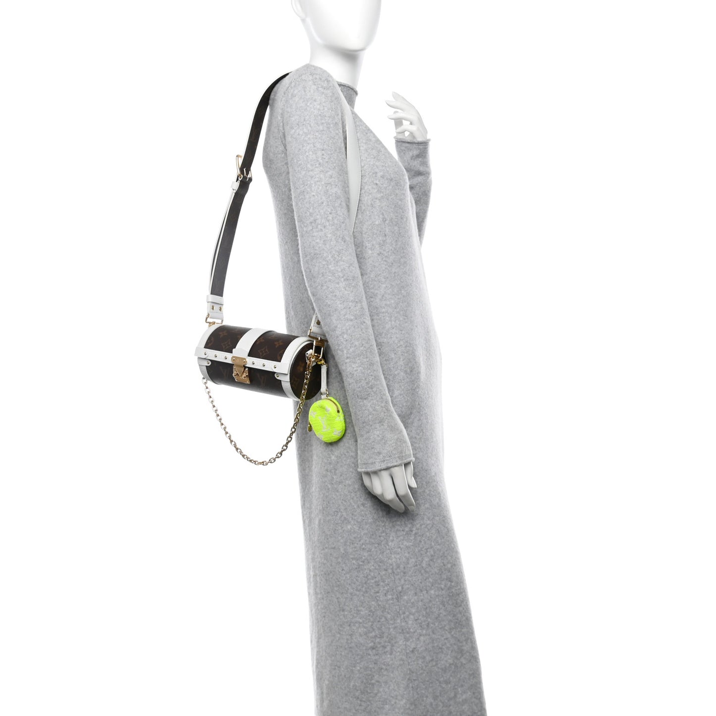 Monogram LV Match Papillon Trunk White