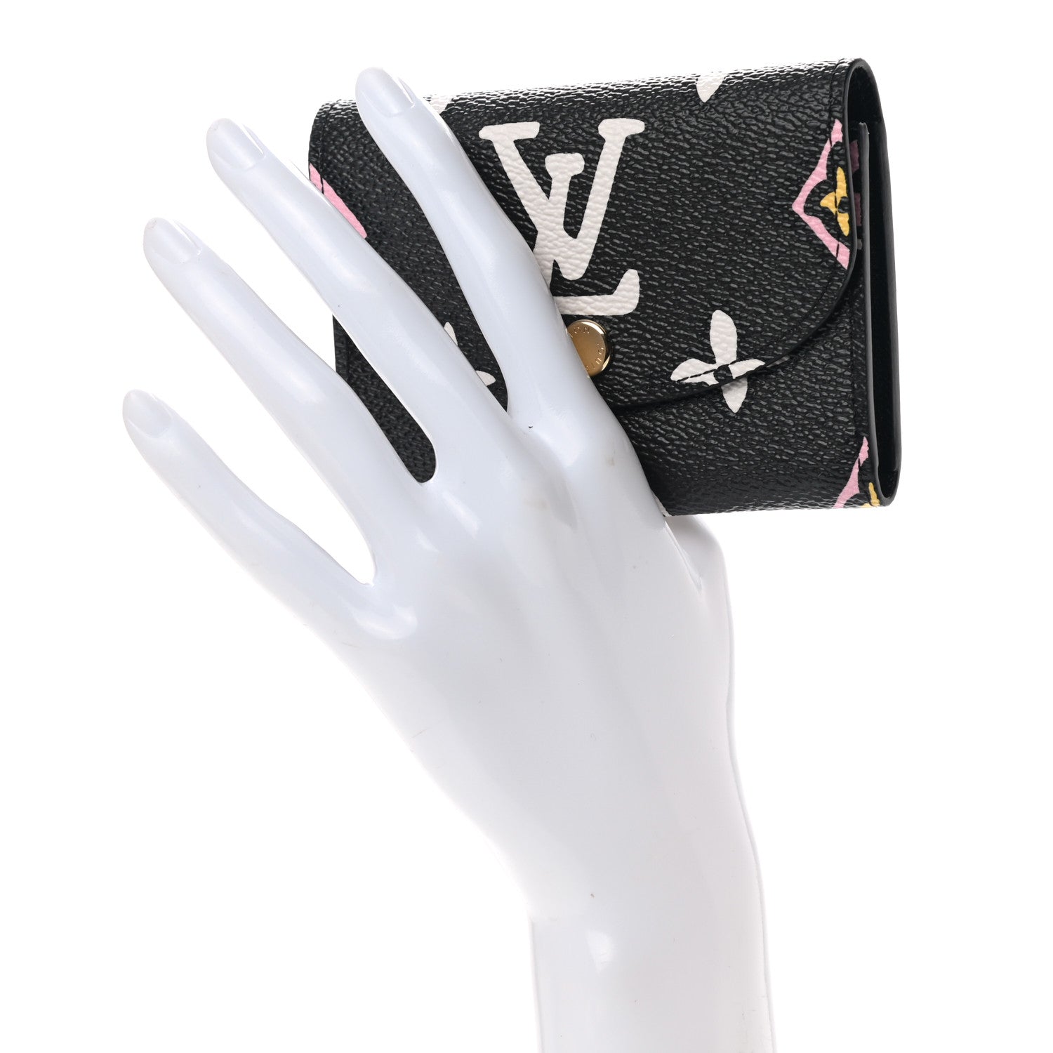 Louis Vuitton Monogram Giant Wild At Heart Rosalie Coin Purse Black 2 of 8