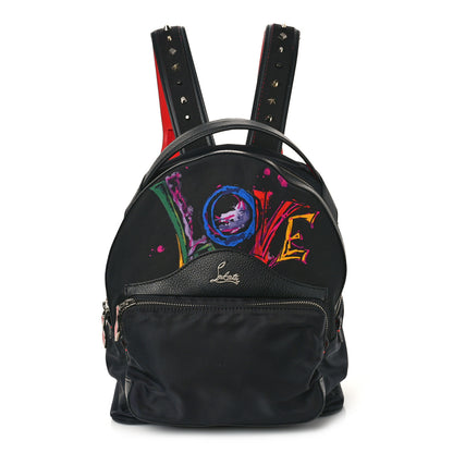 Christian Louboutin Nylon Calfskin Love Small Backloubi Backpack Black 1 of 9