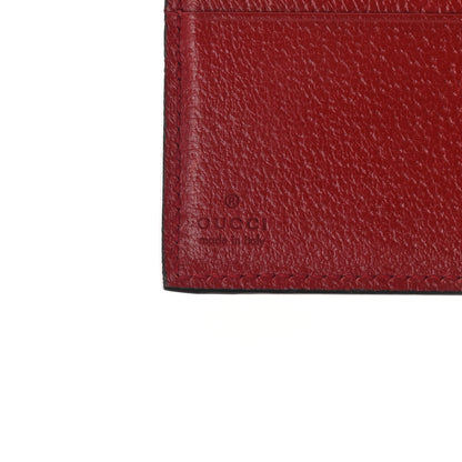 Gucci GG Supreme Monogram Tian French Flap Wallet Beige Multicolor Red 7 of 10