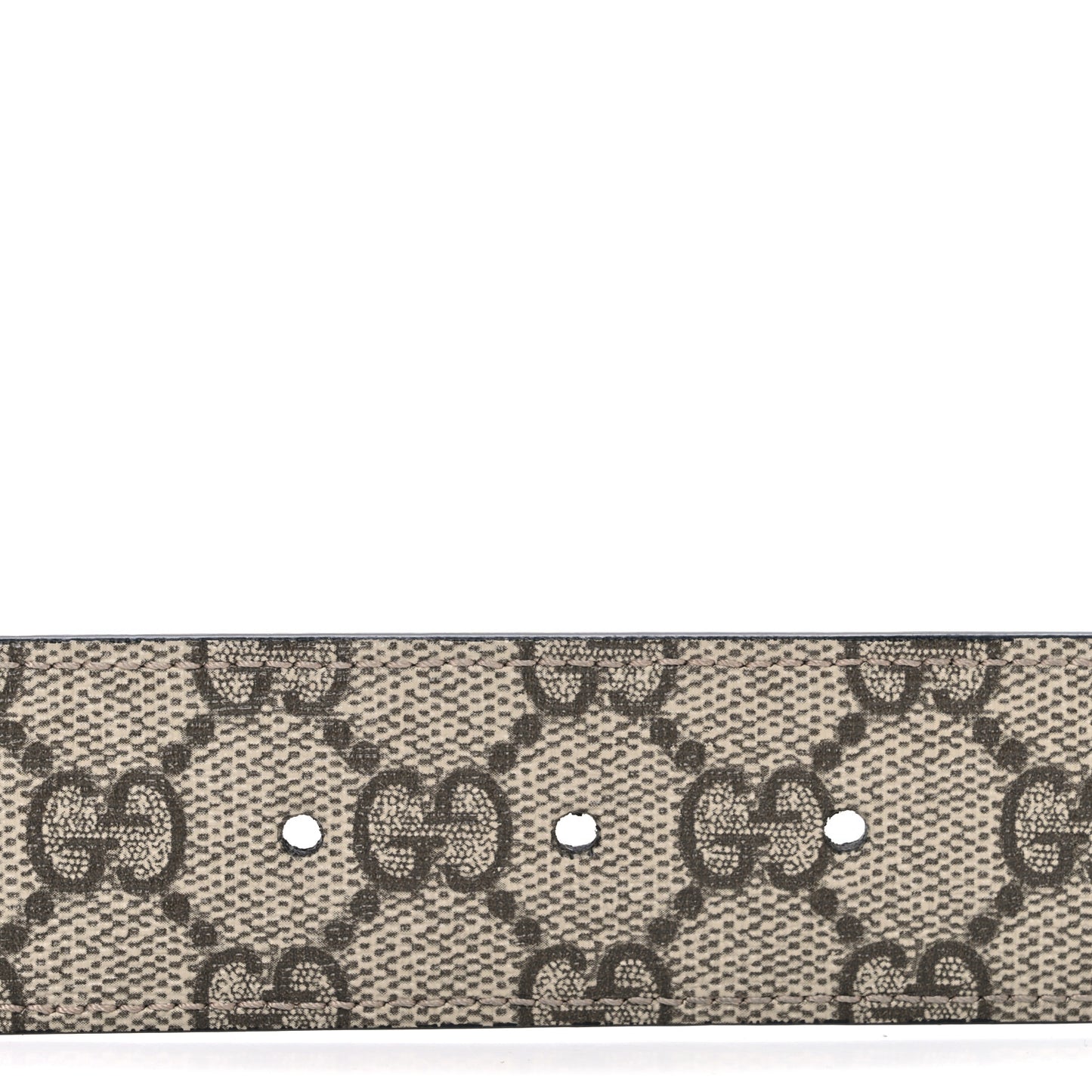 GG Supreme Monogram Plutone Calfskin Double G Reversible 30mm Belt 85 34 Beige Ebony New Acero