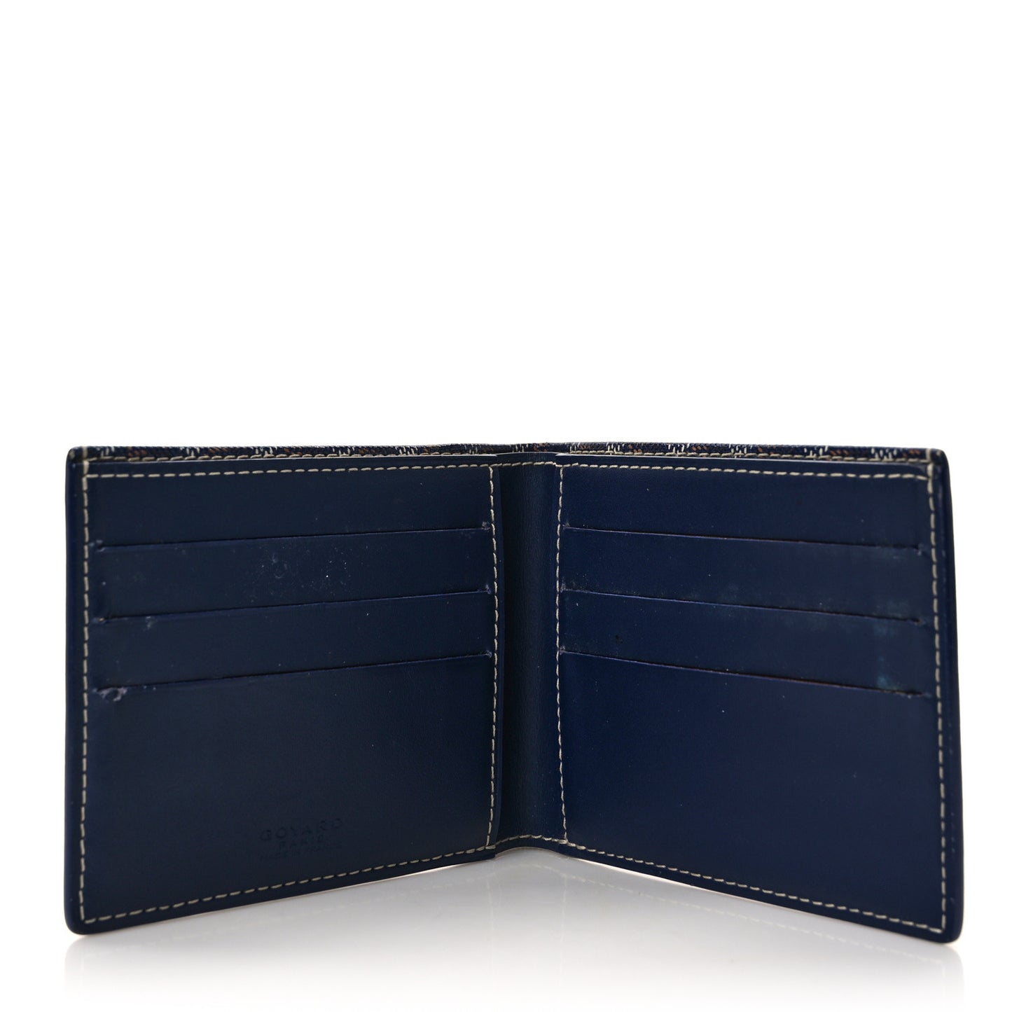 Goyardine Bi-Fold Victoire PM Wallet Navy