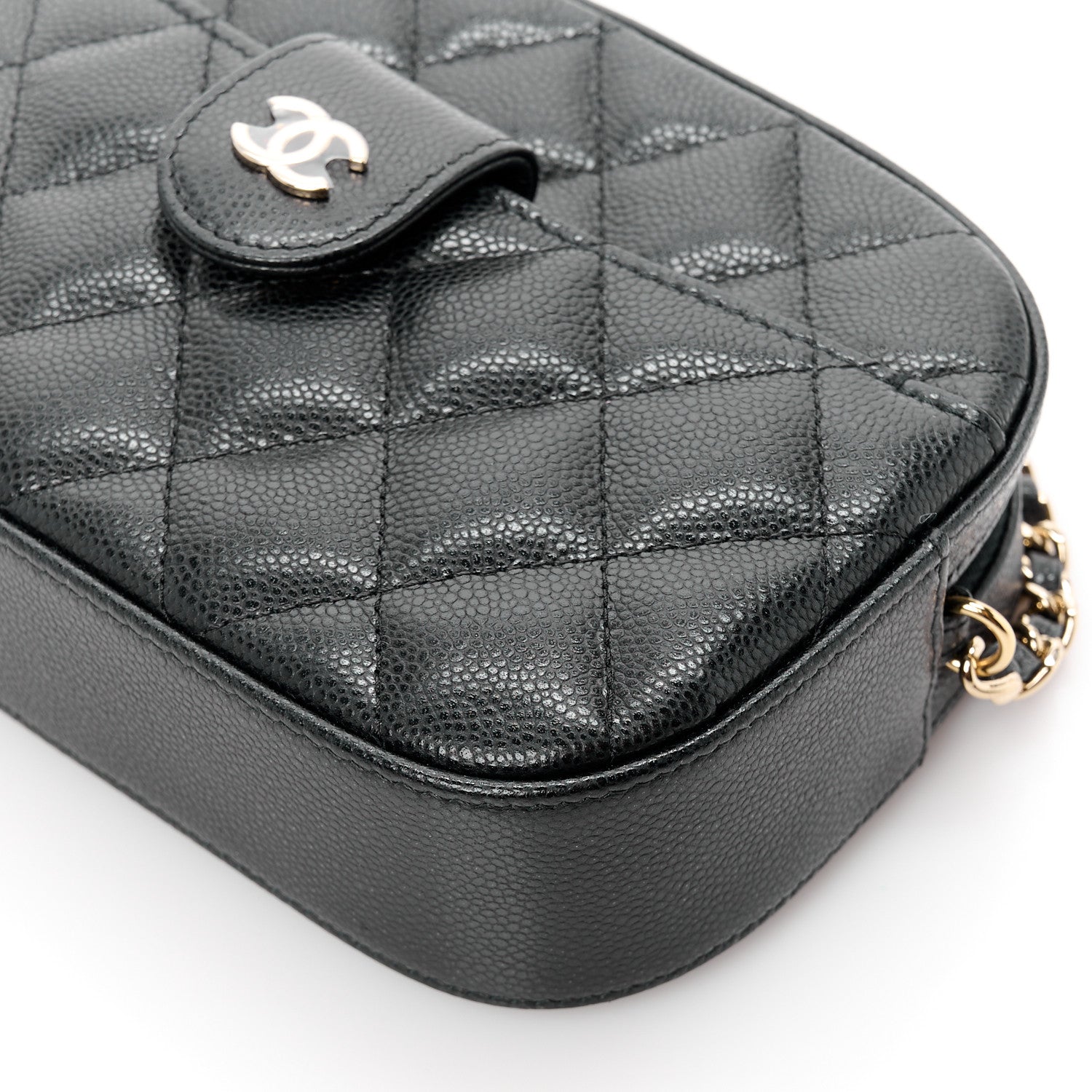 Chanel Caviar Quilted Chain Camera Bag Black 10 of 10