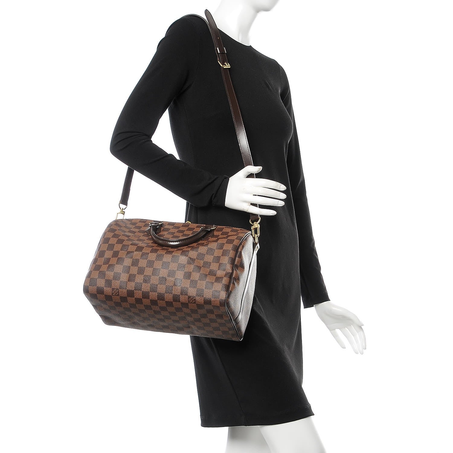 Louis Vuitton Damier Ebene Speedy Bandouliere 30 2 of 7
