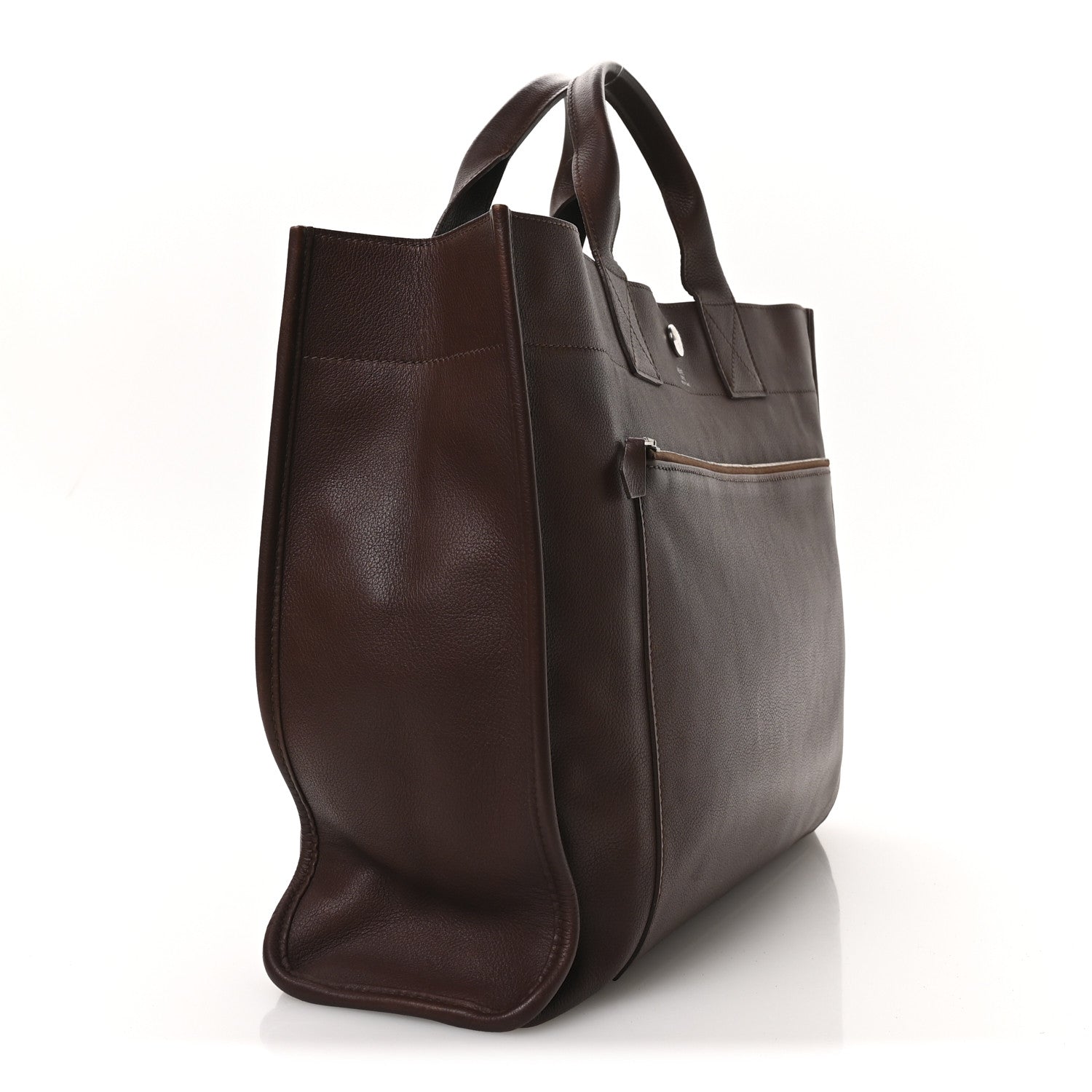 Hermes Evergrain Front Pocket Tote Havane 3 of 9