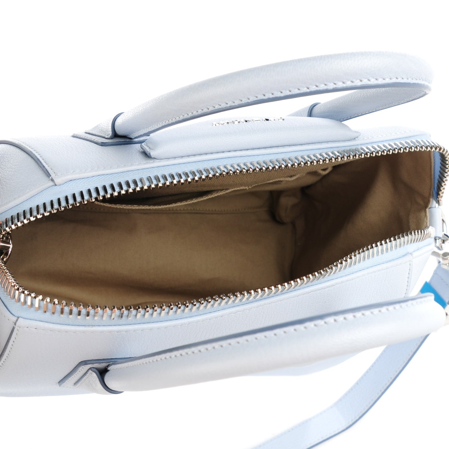 Sugar Goatskin Small Antigona Pale Blue