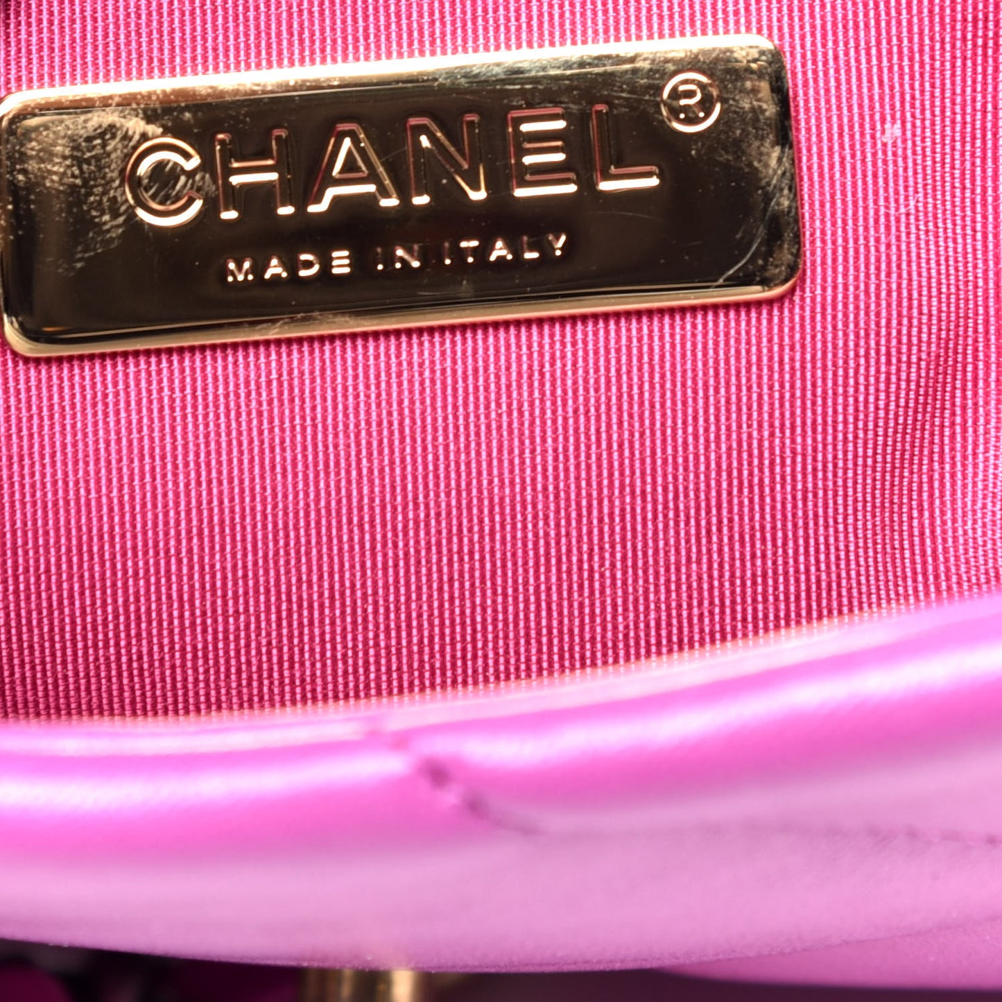 Lambskin Quilted Medium Chanel 19 Flap Purple