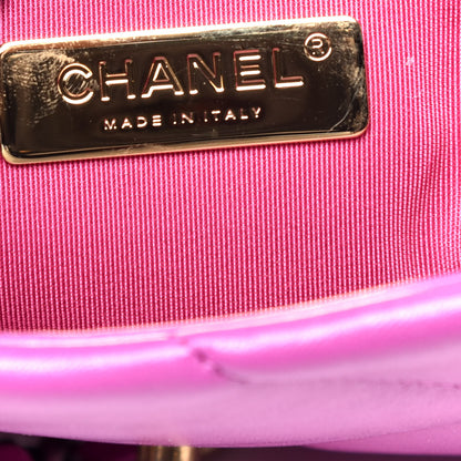 Chanel Lambskin Quilted Medium Chanel 19 Flap Purple 6 of 8