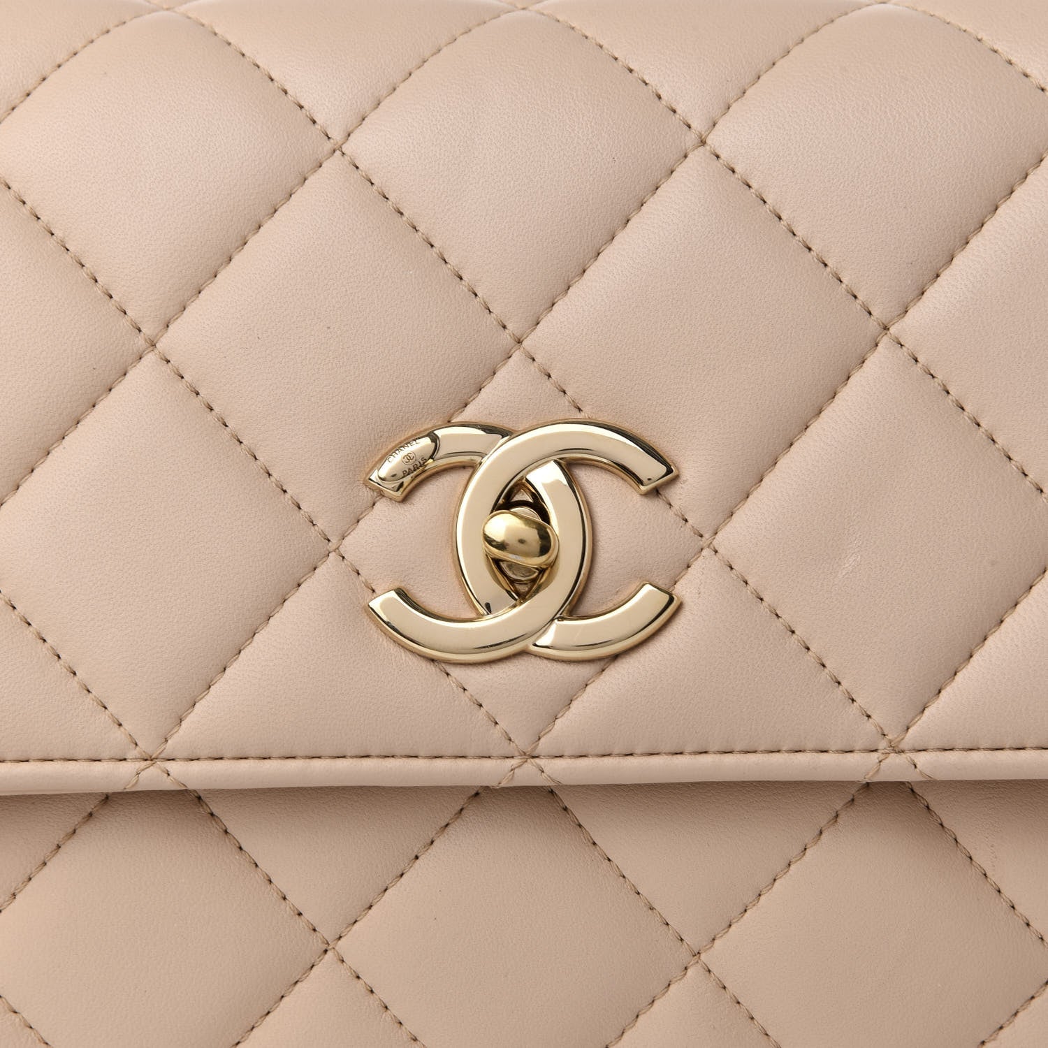 Chanel Lambskin Quilted Medium Trendy CC Flap Dual Handle Bag Beige 8 of 8