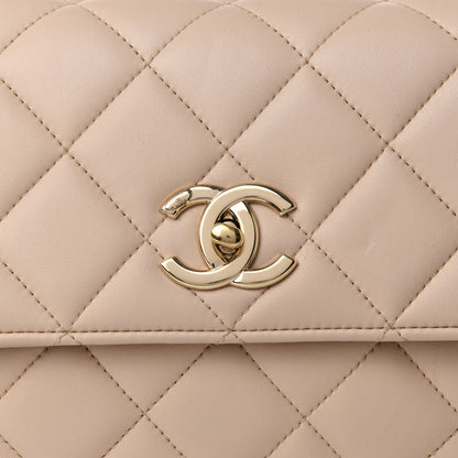 Chanel Lambskin Quilted Medium Trendy CC Flap Dual Handle Bag Beige 8 of 8