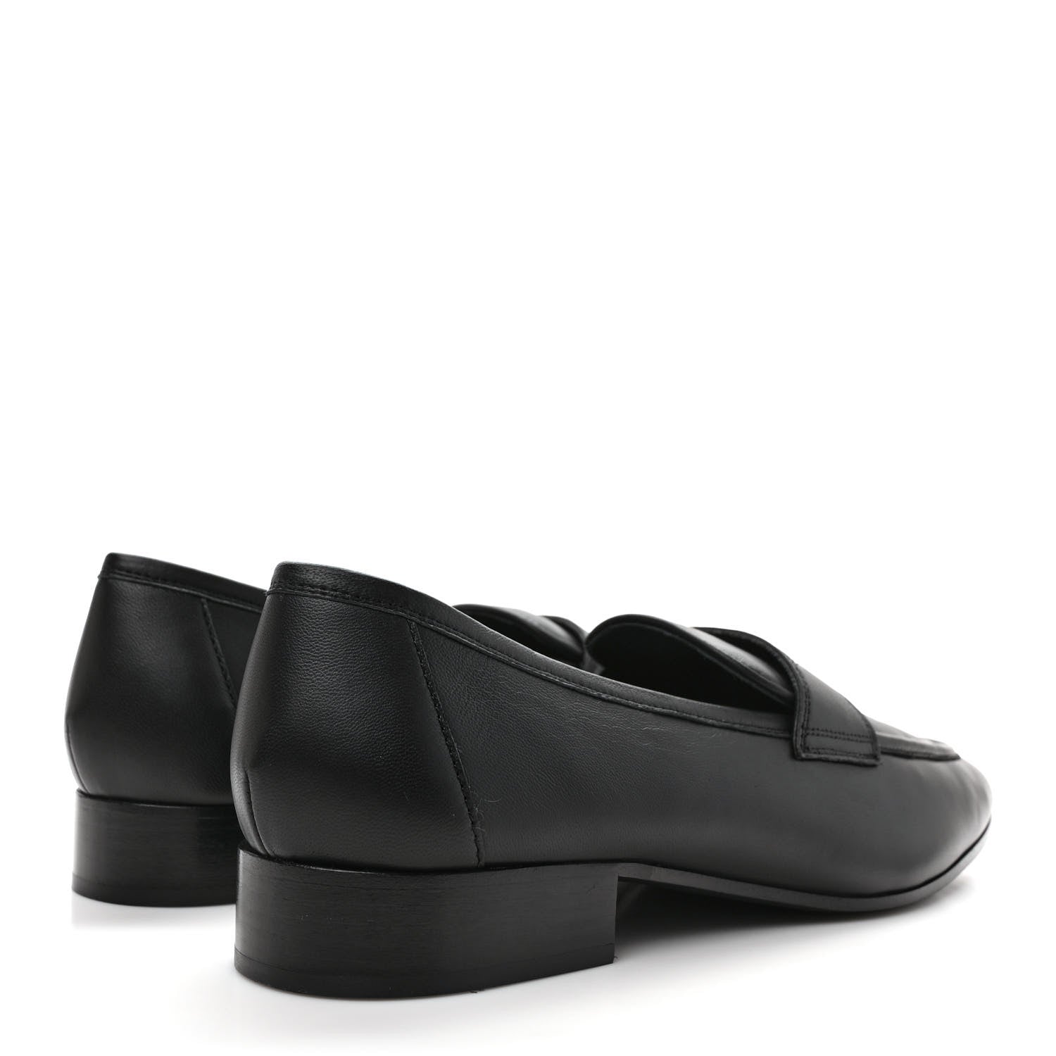 Chanel Calfskin Mens Stitched CC Loafers 45 45 Black 4 of 9