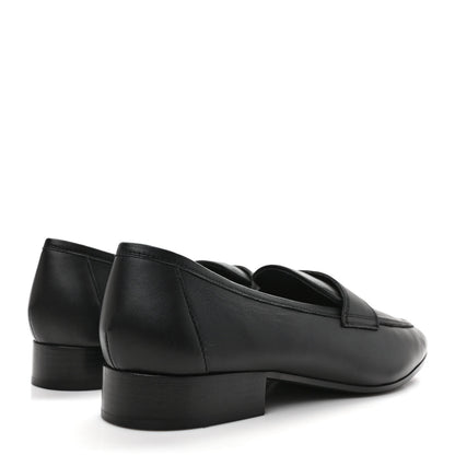 Chanel Calfskin Mens Stitched CC Loafers 45 45 Black 4 of 9