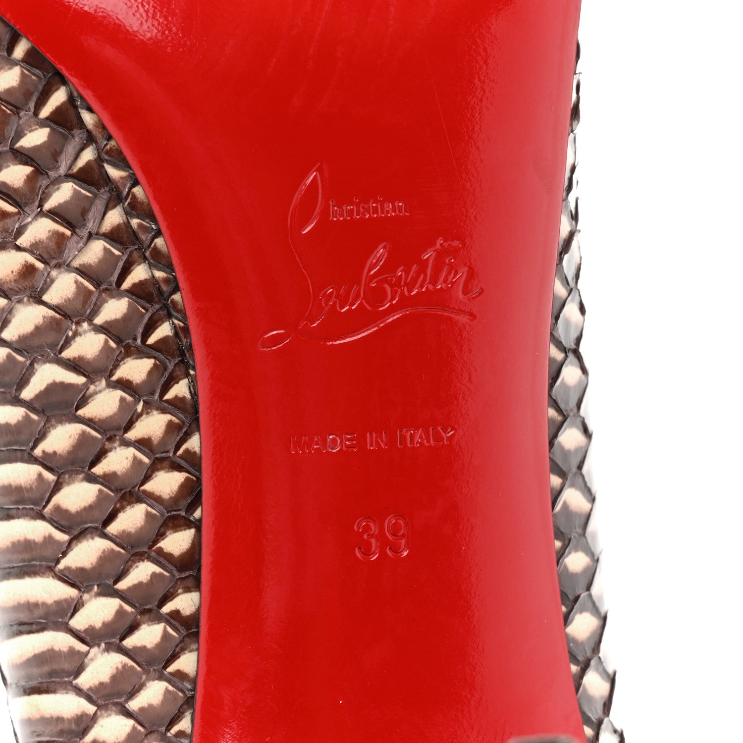 Christian Louboutin Watersnake Decollete 554 85 Pumps 39 Brown 6 of 10