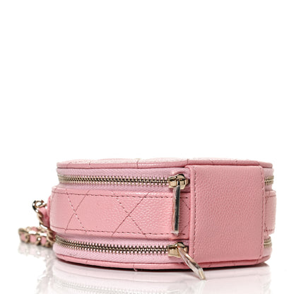 Chanel Caviar Quilted Round Handle With Care Vanity With Chain Pink 4 of 12