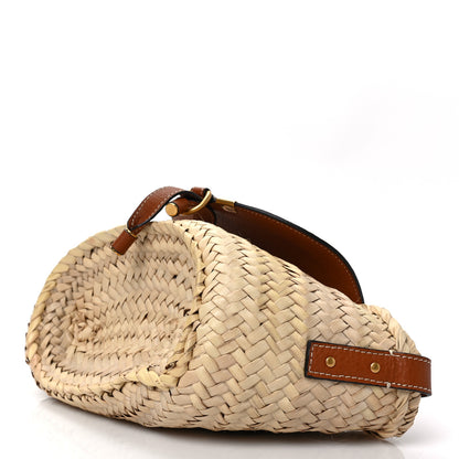Chloe Raffia Calfskin Marcie Basket Tan 8 of 8