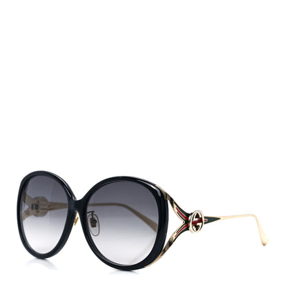 Gucci Round Frame Injected GG0226S Sunglasses Black 1 of 8