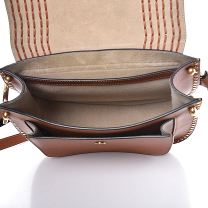 Chloe Calfskin Braided Medium Hudson Shoulder Bag Caramel 5 of 9