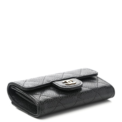 Chanel Caviar Quilted Flap Card Holder Wallet Black 4 of 8
