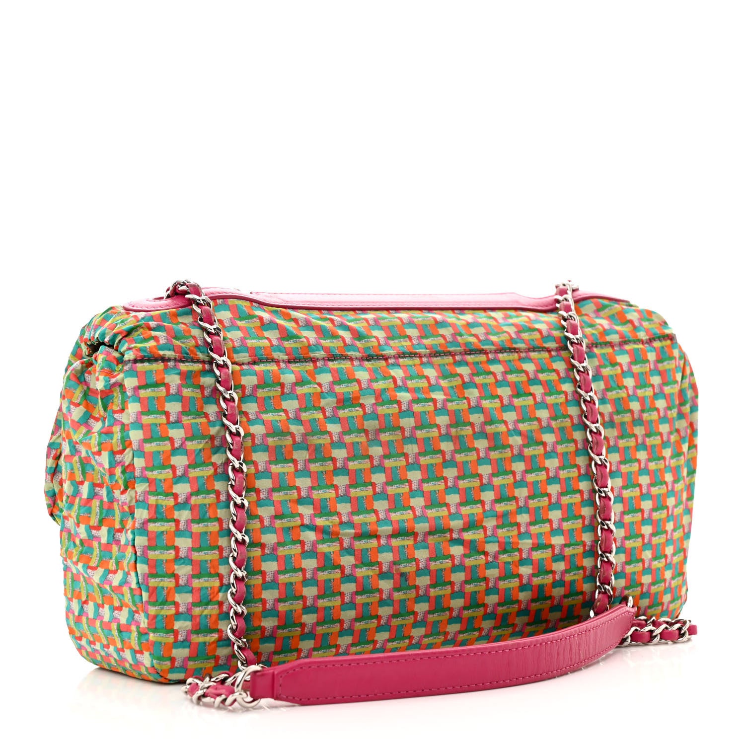 Chanel Rubber Quilted Lambskin Medium Coco Rain Flap Pink 5 of 21