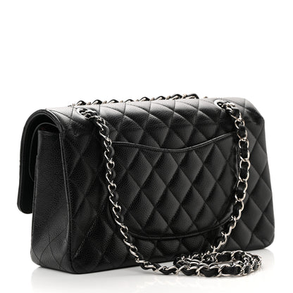 Chanel Caviar Quilted Medium Double Flap Black 3 of 14